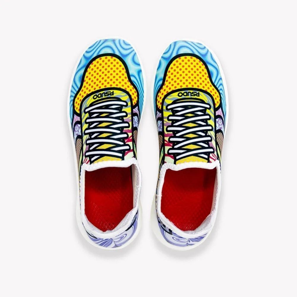 PSUDO Women’s Court Pop Art Sneaker In Cosmic Made In The USA